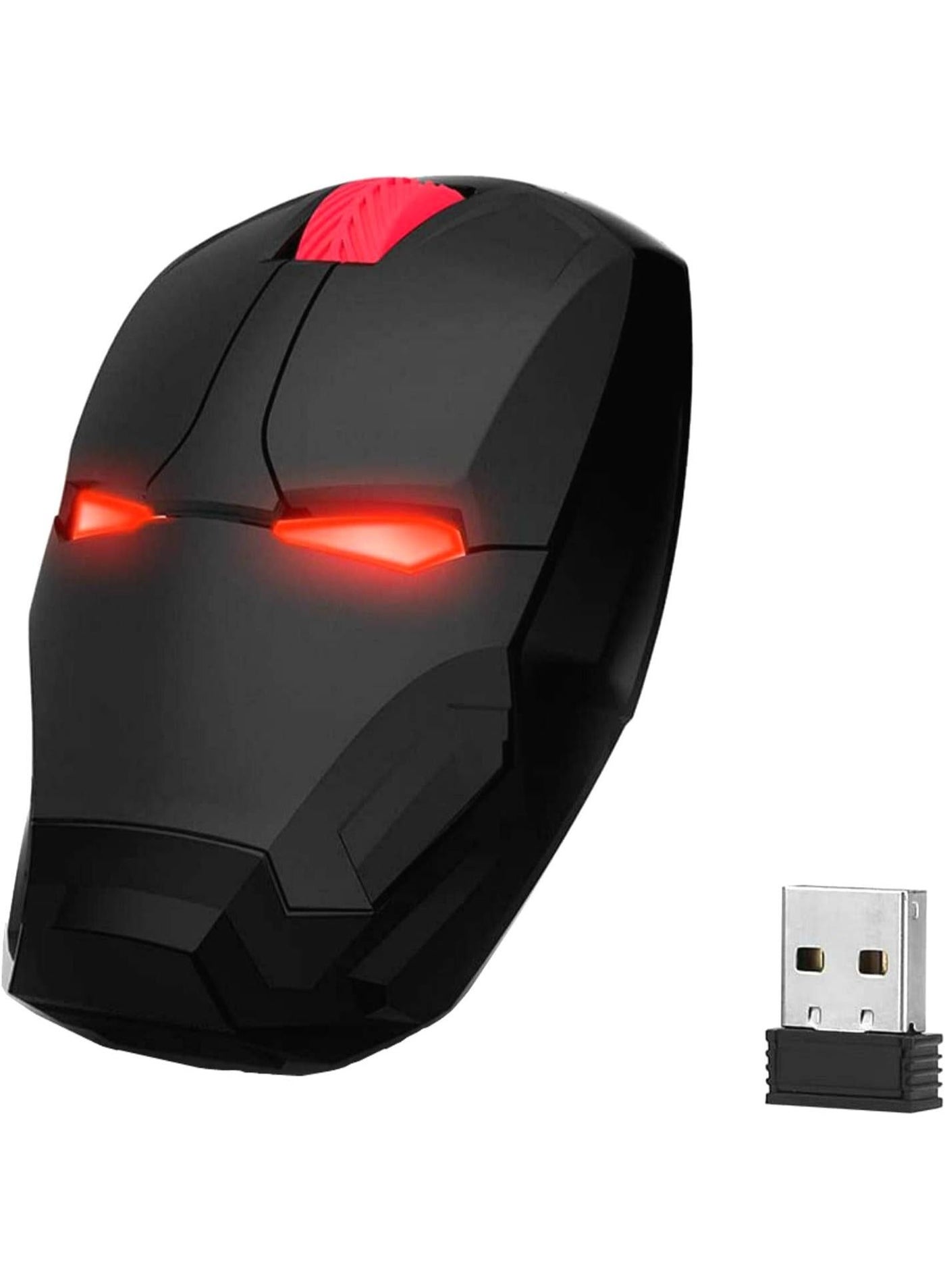 Wireless Mouse Cool Gaming Mice with USB Receiver Less Noise2.4G Portable Mobile Optical Computer Mouse for Notebook PC Laptop Computer MacBook (Black)